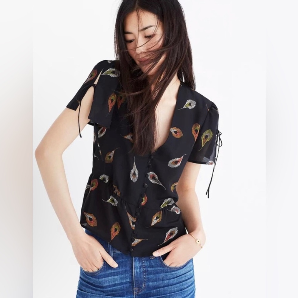 Madewell Silk Feather Blouse